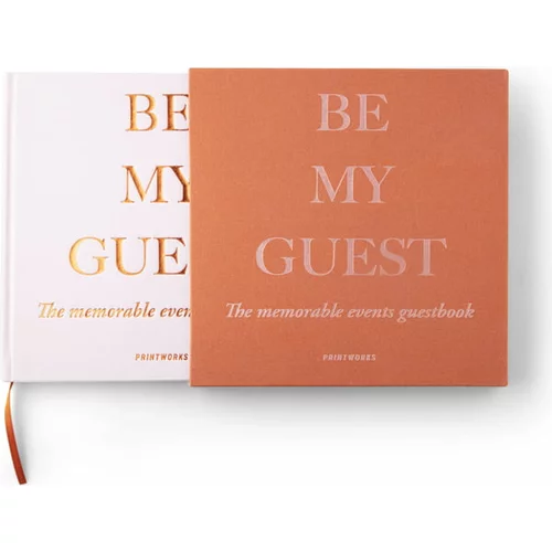 Printworks Knjiga gostov - Be My Guest - oranžna/roza