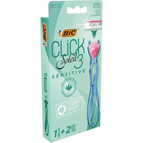 Bic brijač sistem ženski Click3 soleil sens. ručica+2 dopune Cene