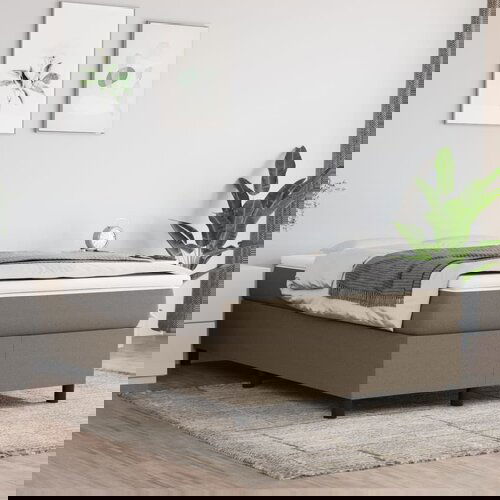 vidaXL okvir za krevet s oprugama smeđesivi 120x200 cm od tkanine Cijene