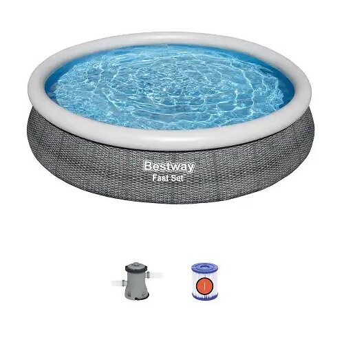 Bestway Bazen Fast Set Pool Ratan +filter 366x76cm Cene