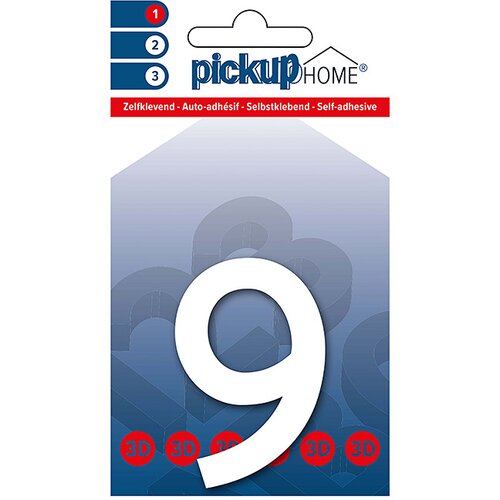 Rio 3D Home Kućni broj (Visina: 6 cm, Motiv: 9, Bijele boje, Plastika, Samoljepljivo) Cijene