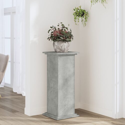 VidaXL Stojalo za rastline betonsko sivo 33x33x80 cm inženirski les Slike