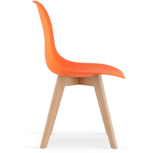  KITO stolica narančasta / prirodne noge x 4 Slike