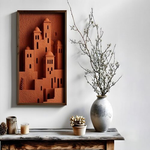 WALLXPERT MUS001 Multicolor Decorative Framed MDF Painting Cene