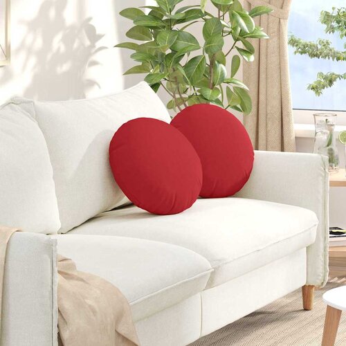 vidaXL Jastučići za sjedenje 2 pcs Crvena &Oslash;40 x 13 cm tkanina Cijene
