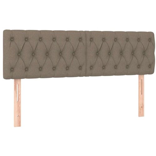 vidaXL Box spring postelja z vzmetnico LED taupe 140x200 cm blago Cene