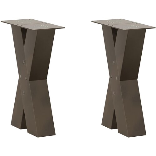 VidaXL noge kavne mize v obliki črke x 2 kosa 38x(42-43) cm jeklo Slike