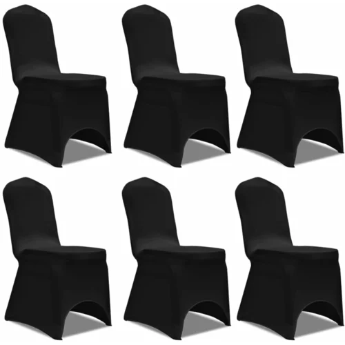  Crne rastežljive navlake za stolice 6 kom