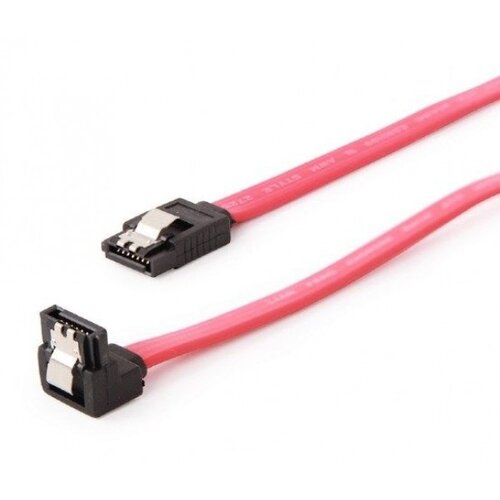 Gembird CC-SATAM-DATA90-0.3 metal clips, serial ata data kabl flat 0,3m 90 degree bent connector Cene