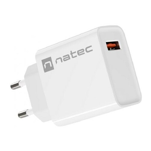 Natec NETWORK CHARGER RIBERA USB-A 18W WHITE Slike