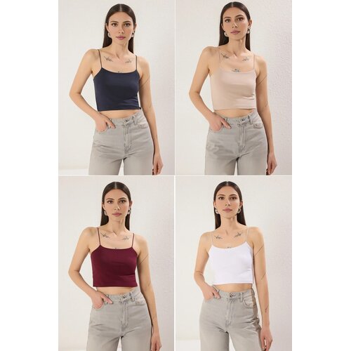 TRENDYOLMILLA Ženski set majici TWOSS25AL00051, 4 komada, Višebojni Cene