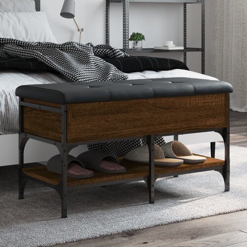 vidaXL Klupa za cipele boja hrasta 82x42x45 cm od konstruiranog drva Cijene