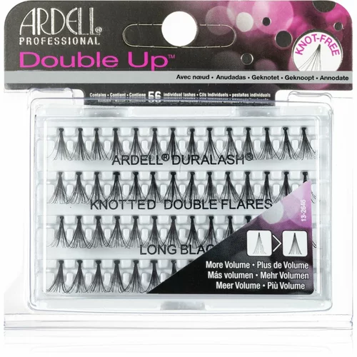 Ardell Double Up Duralash Knotted Double Flares individualne trepalnice z vozličkom 56 ks odtenek Medium Black