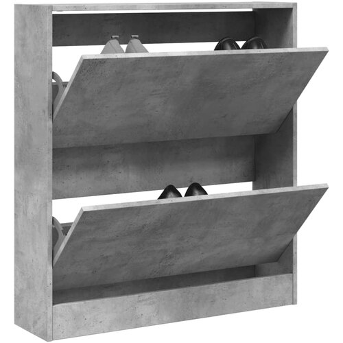 Furnova Omarica za čevlje betonsko siva 80x21x87,5 cm inženirski les, (21955618) Slike