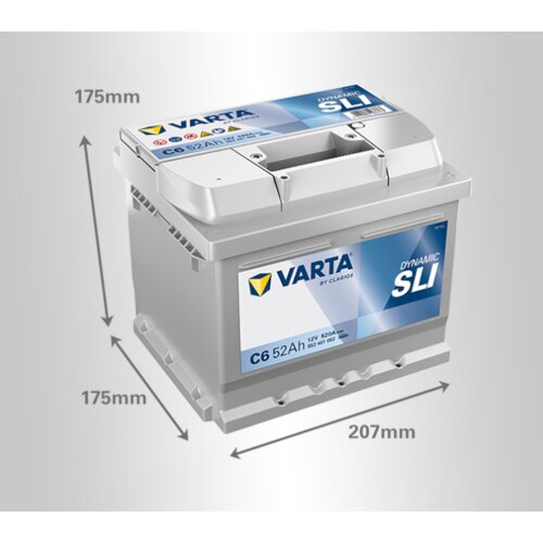 Varta akumulator dynamic sli, 12V, 52Ah Slike