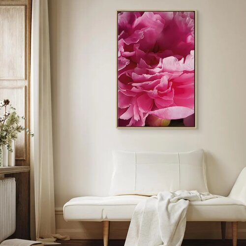  Slika - Blossom of Beauty (1-part) - Pink Peony Flower Embraced by Nature 60x90 Slike