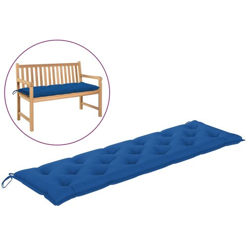 vidaXL Blazina za vrtno klop modra 180x50x7 cm blago Cene