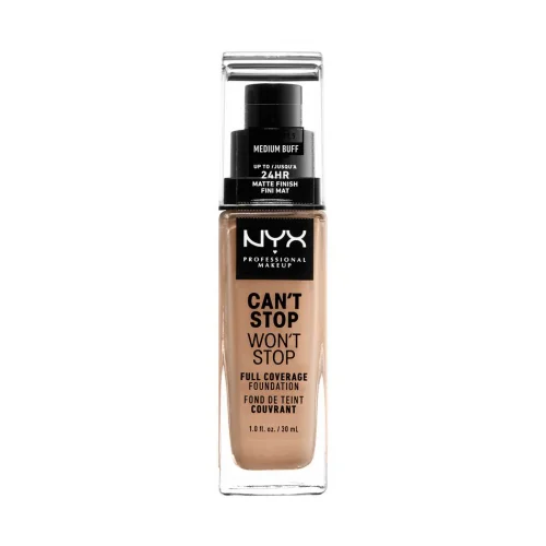 NYX Professional Makeup tekoča podlaga - Can't Stop Won't Stop Full Coverage Foundation - Medium Buff (CSWSF10.5)