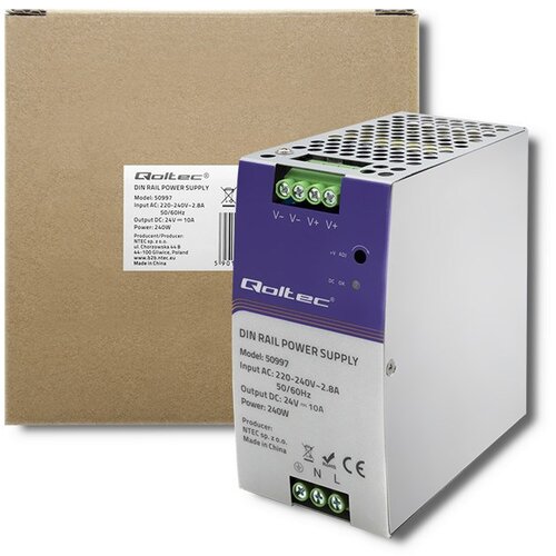 Qoltec 50997 DIN rail power supply | 240W | 24V | 10A Cijene
