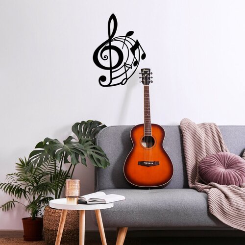 Wallity Zidna dekoracija Musical 3, 50 x 70 cm, Crna Cijene