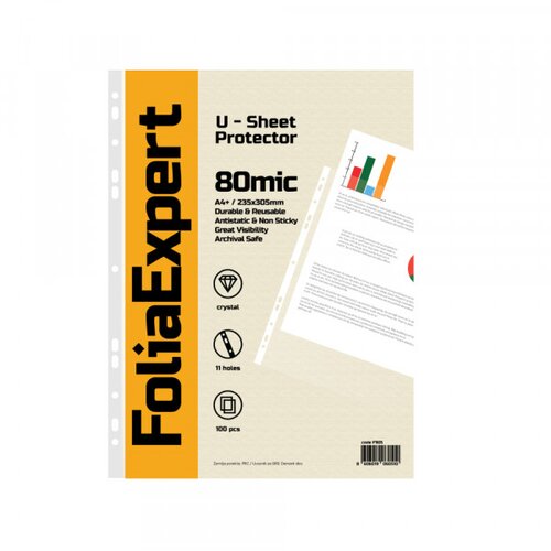 Expert U folija 80 mic 1/100 FOLIAA4+ kristal 235x305mm Cene