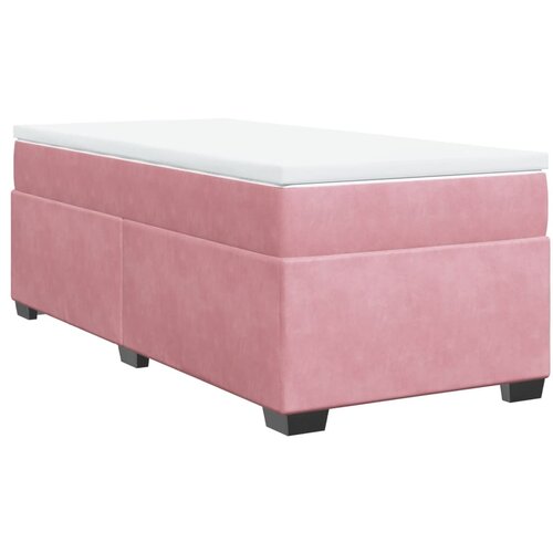 VidaXL Box spring postelja z vzmetnico roza 80x200 cm žamet, (21305078) Slike