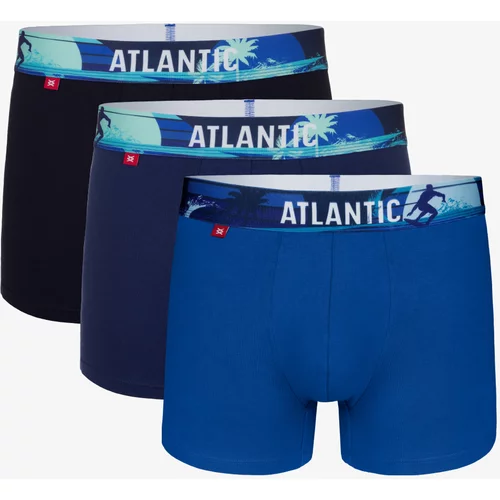 Atlantic Men's Sport Boxers 3Pack - dark blue/blue