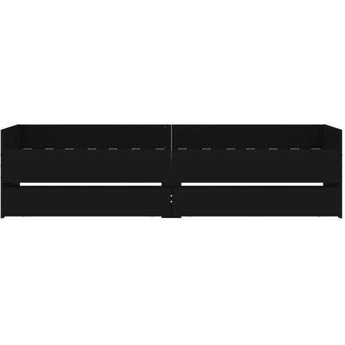 VidaXL Okvir kreveta s ladicama crni 90 x 190 cm Slike