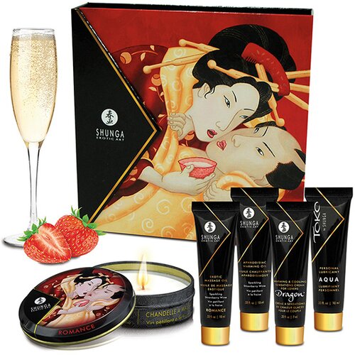 Shunga set - Geisha Sparkling Strawberry Wine Cene
