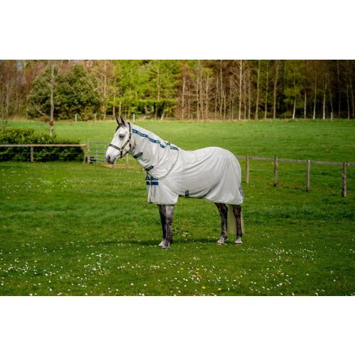 Horseware Ireland Pregrinjalo Amigo Bug Rug, Lunar Rock/Navy &amp;amp; Lime - 145 cm Slike
