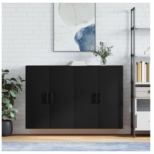 vidaXL Zidni ormarići 2 kom crni 69 5 x 34 x 90 cm Cijene