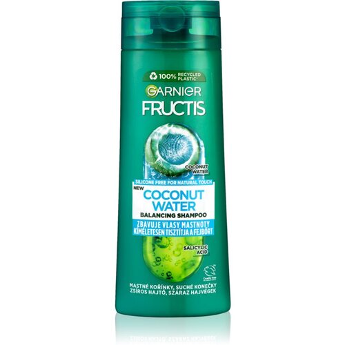 Garnier Fructis Coconut Water &amp;scaron;ampon za jačanje za masnu kosu 250 ml za žene Slike