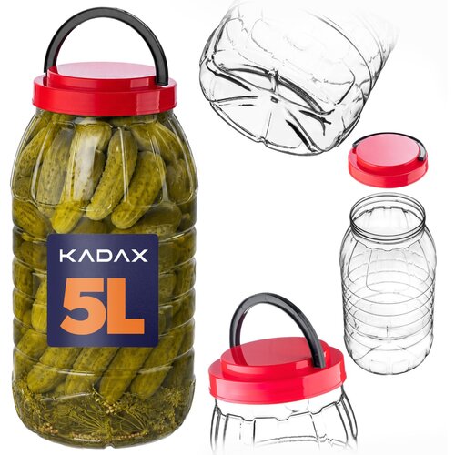 KADAX Jar Plastična posoda Pet 5L kozarec za živila Neuničljiv certifikat, (5000355303) Cene