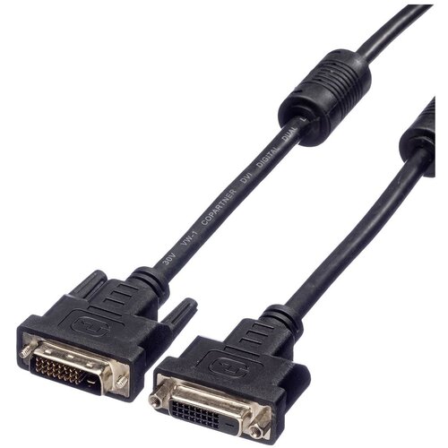 Value DVI priključni kabel DVI-D 24+1-polni vtič 2.00 m črna 11.99.5563 za&scaron;čiten\, lahko se privije DVI kabel, (20418733) Cene