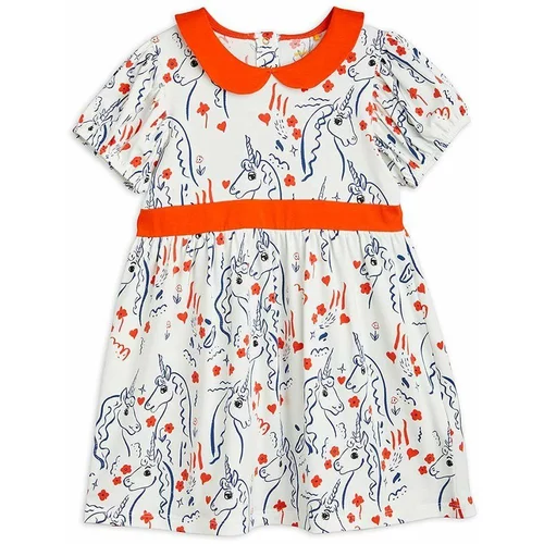 Mini Rodini Dječja haljina boja: bijela, mini, širi se prema dolje
