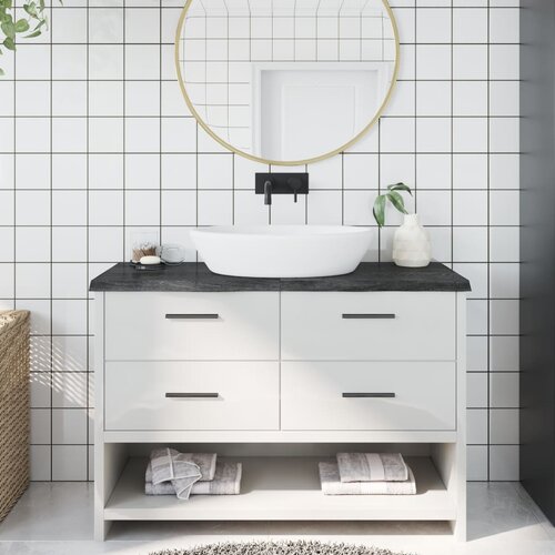  Kopalni&amp;scaron;ki pult temno siv 120x60x4 cm obdelan trden les Slike