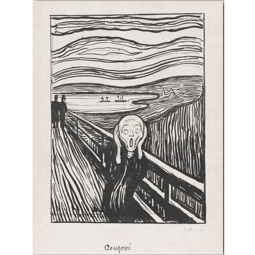 Wallity Slika 70x100 cm Edvard Munch Sketch - Cijene