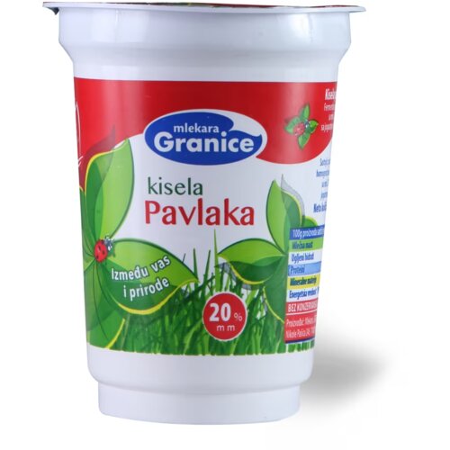 Mlekara Granice kisela pavlaka 20%mm 400g Cene
