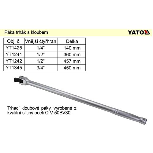 Yato Blok vzvod s spojem 3/4" dolžine 450mm, (20687497) Cene