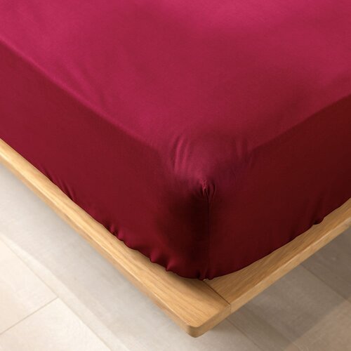 Douceur d int&amp;eacute;rieur Crvena plahta s gumom od organskog pamuka 140x190 cm Biolina &amp;ndash; Slike