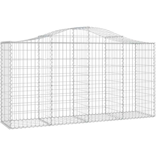  Lučne gabionske ko&amp;scaron;are 18kom 200x50x100/120cm pocinčano željezo Slike