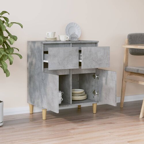  Komoda siva boja betona 60x35x70 cm od konstruiranog drva Slike