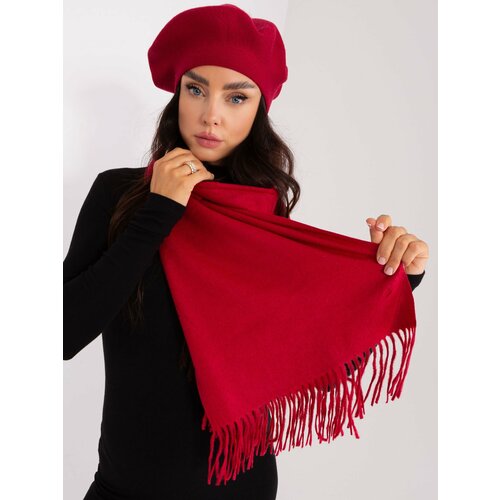 Fashion Hunters Burgundy knitted scarf Slike
