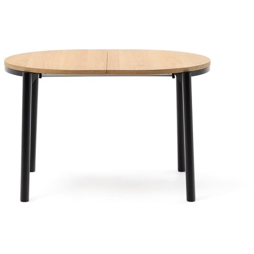 Kave Home Raztegljiva jedilna miza z mizno ploščo v hrastovem dekorju v naravni barvi 90x120 cm Montuiri – Cene