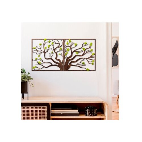 WALLXPERT Zidna dekoracija Drvo 1, 90x1x44 cm, Smeđa boja Slike
