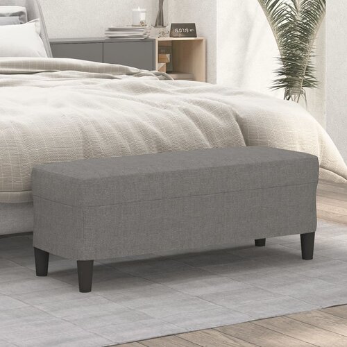  Klupa tamnosiva 100 x 35 x 41 cm od tkanine Cene