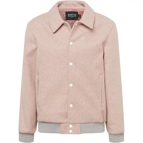 Burton Menswear London Prehodna jakna siva / roza