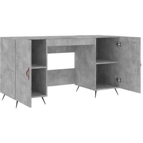  Radni stol boja betona 140 x 50 x 75 cm od konstruiranog drva Slike