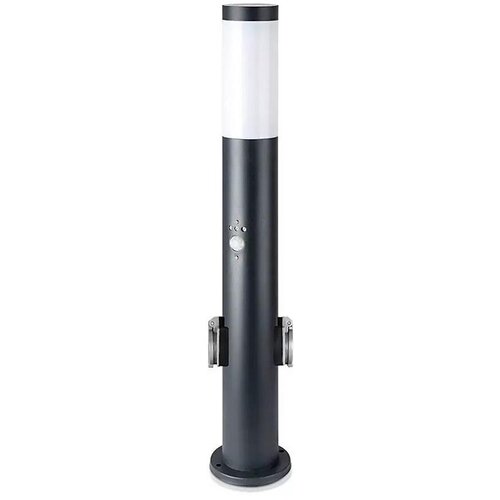  Spoljna lampa sa senzorom i 2 SCHUKO utičnicama 1xE27/60W/230V IP44 60cm crna Cene