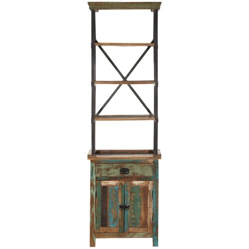  Visoka komoda 55 x 30 x 180 cm od masivnog obnovljenog drva Slike